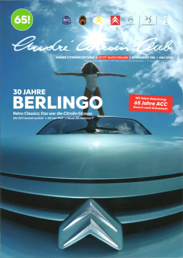 André Citroën Zeitung Rundbrief 255 Juli 2026 30 Jahre Berlingo Heft