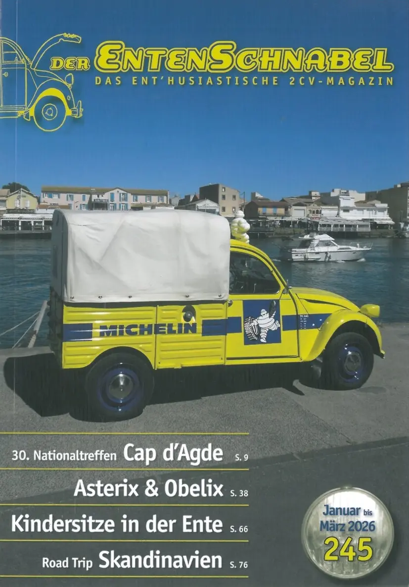Der Entenschnabel – Ausgabe 245 (Januar bis März 2026) – Das ent'husiastische 2CV-Magazin